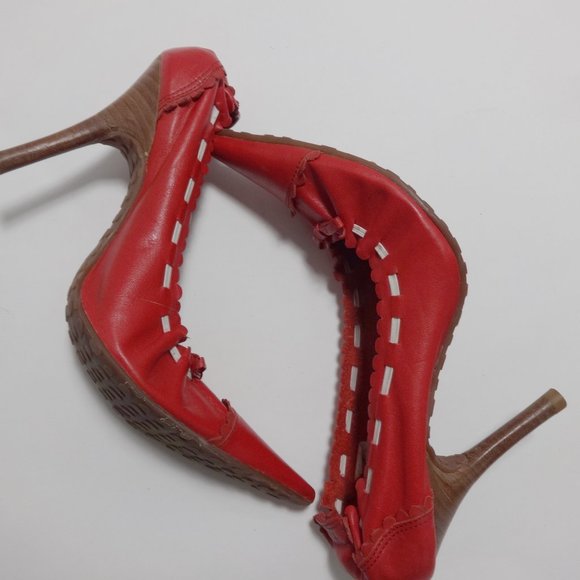 DUMOND Red High Heels Size 5 - Picture 16 of 16